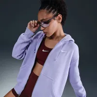 Nike Sportswear Phoenix Fleece женская оверсайз Full-Zip Толстовка с капюшоном цвет фиолетовый