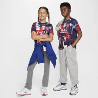 Paris Saint-Germain Academy Pro Home Big детские Nike Dri-FIT Soccer Pre-Match Short-Sleeve Top синий