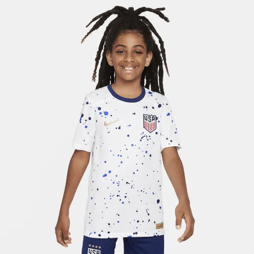 USMNT 2023 Stadium Home Big детские (для мальчиков) Nike Dri-FIT Soccer Jersey цвет белый