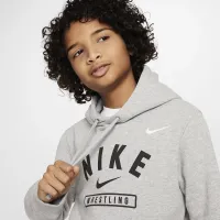 Nike Big дитячі Wrestling Pullover Толстовка з капюшоном колір сірий