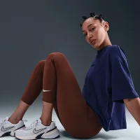 Nike Sportswear Classic женская С высокой Талией 7/8 лосины цвет коричневый