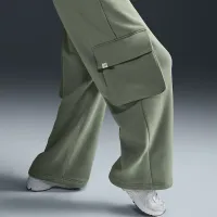 Nike Sportswear жіноча Low-Rise оверсайз French Terry Open-Hem Pants колір зелений