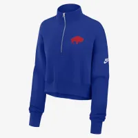 Buffalo Bills Rewind Phoenix женская Nike NFL Cropped 1/4-Zip Crew синий