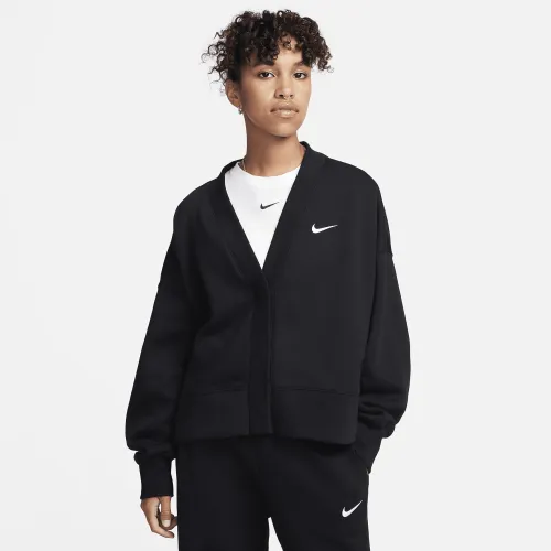 Nike Sportswear Phoenix Fleece жіноча Over-оверсайз Cardigan колір чорний