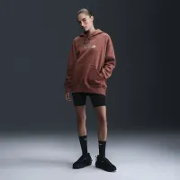 Nike Sportswear Phoenix Fleece женская оверсайз Pullover Graphic Толстовка с капюшоном цвет коричневый