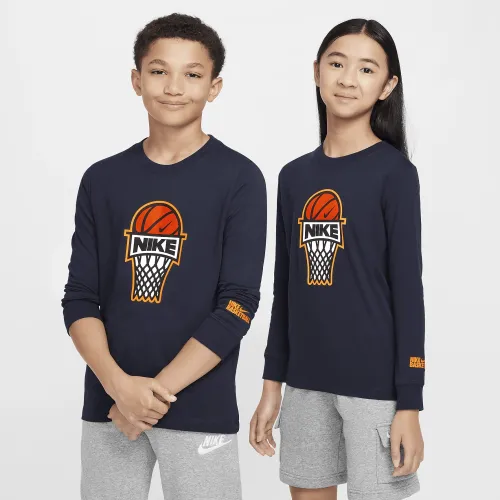 Nike Sportswear Big дитячі Long-Sleeve футболка блакитний