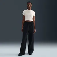 Nike Sportswear Chill Knit жіноча Cropped футболка колір коричневий