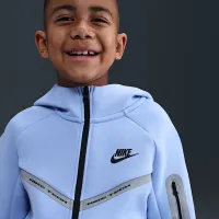 Nike Sportswear Tech Fleece Big детские (для мальчиков) Full-Zip Толстовка с капюшоном with Reflective Accents синий