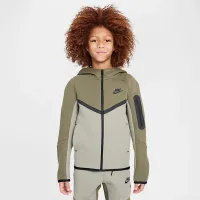 Nike Sportswear Tech Fleece Big детские Full-Zip Толстовка с капюшоном цвет зеленый