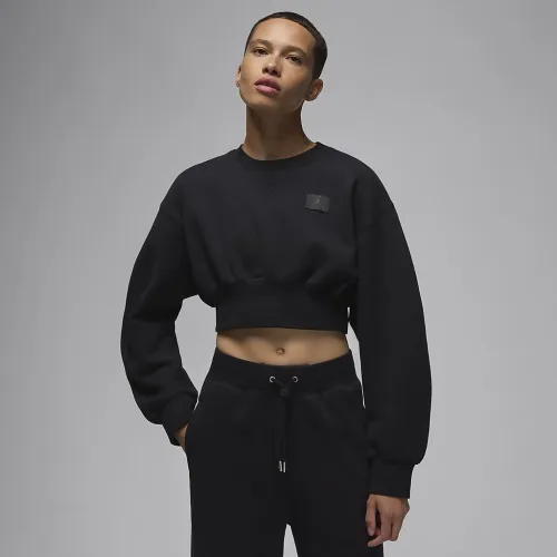 Nike Jordan Flight Fleece женская Cropped свитшот цвет черный