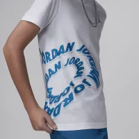 Nike Jordan Warped Galaxy Big детские Graphic футболка цвет белый