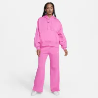 Nike Sportswear Phoenix Fleece женская С высокой Талией Wide-Leg Sweatpants Pink