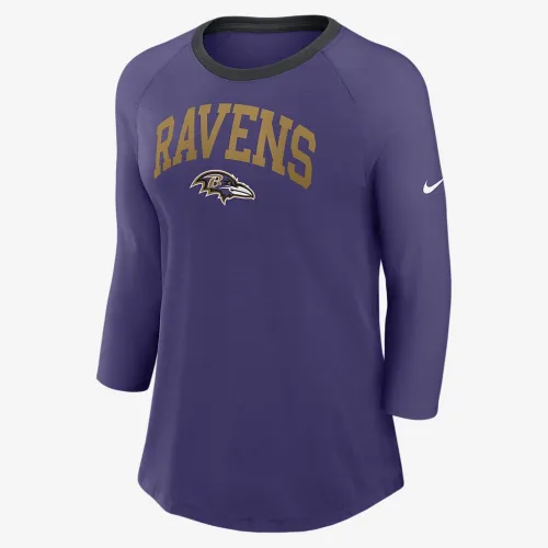 Baltimore Ravens женская Nike NFL 3/4-Sleeve футболка цвет фиолетовый