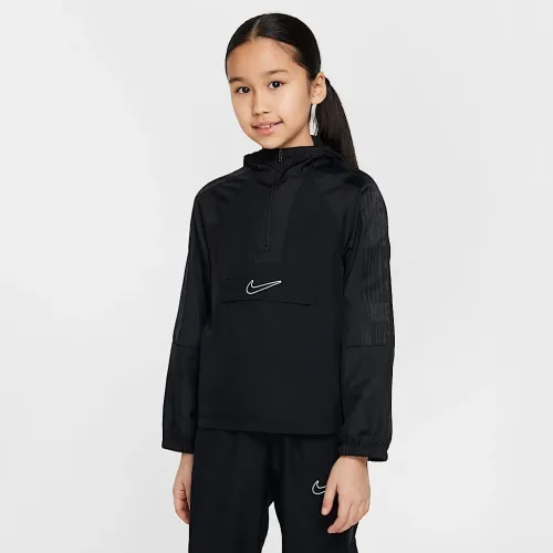 Nike Academy Big дитячі 1/2-Zip Hooded Soccer Track Куртка колір чорний
