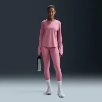 Nike One Classic женская Dri-FIT Long-Sleeve Top Pink