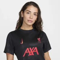 Liverpool FC Academy Pro Third жіноча Nike Dri-FIT Soccer Pre-Match Top колір чорний