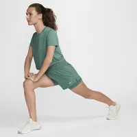 Nike One Classic жіноча Dri-FIT Short-Sleeve Cropped Top колір зелений