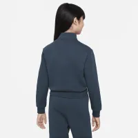 Nike Sportswear Club Fleece Big дитячі (Girls') 1/2-Zip Long-Sleeve Top колір зелений