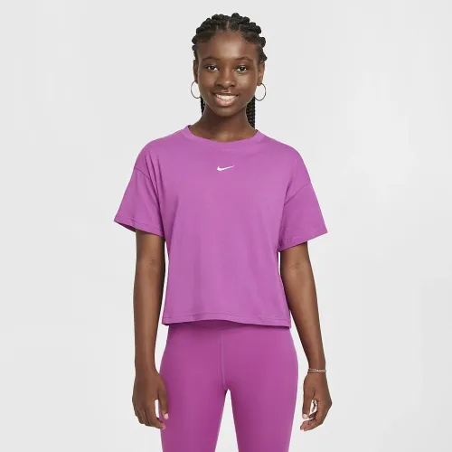 Nike Sportswear Essential Big детские (Girls') футболка цвет фиолетовый