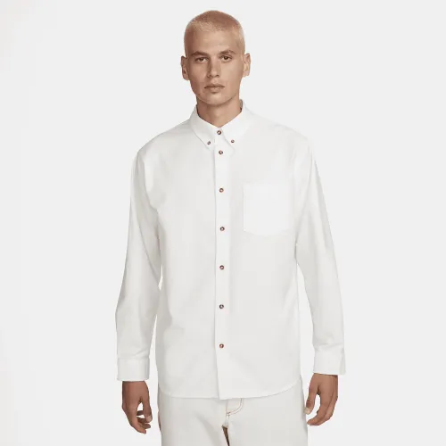 Nike Life мужские Long-Sleeve Oxford Button-Down Shirt цвет белый