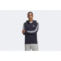 Кофта/футболка adidas Essentials Fleece 3-Stripes Full-Zip Толстовка з капюшоном GK9053 - Синя