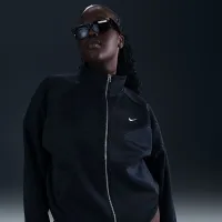 Nike Sportswear Windrunner женская Knit Куртка (большие размеры) цвет черный