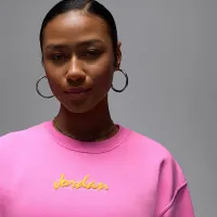 Nike Jordan Brooklyn Fleece жіноча Crew-Neck світшот Pink