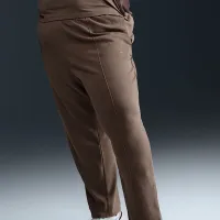 Nike Sportswear Chill Terry женская Mid-Rise French Terry Open-Hem Sweatpants (большие размеры) цвет коричневый