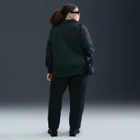 Nike Sportswear Phoenix Fleece женская Over-оверсайз 1/4-Zip (большие размеры) цвет зеленый