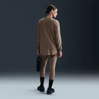 Nike One Relaxed жіноча Dri-FIT Long-Sleeve Top колір коричневий