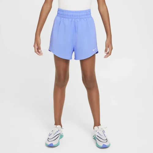 Nike One Big дитячі (Girls') Dri-FIT З високою талією Woven тренувальні шорти блакитний