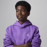 Nike Jordan MJ Brooklyn Big детские Fleece Pullover Толстовка с капюшоном цвет фиолетовый