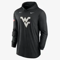 West Virginia Mountaineers Military Appreciation Men’s Nike Dri-FIT College Long-Sleeve Hooded Top цвет черный