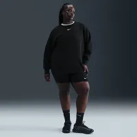 Nike Sportswear Phoenix Fleece женская оверсайз Crew-Neck свитшот (большие размеры) цвет черный