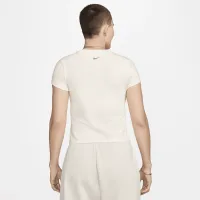 Nike Sportswear Chill Knit жіноча Cropped футболка колір коричневий