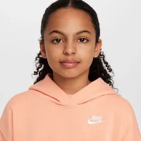Nike Sportswear Club Fleece Big детские оверсайз Pullover Толстовка с капюшоном Orange