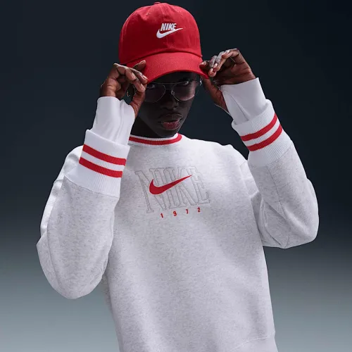 Nike Sportswear Phoenix Fleece женская оверсайз Graphic Crew-Neck свитшот цвет коричневый