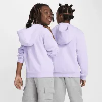 Nike Sportswear Club Fleece Big детские Full-Zip Толстовка с капюшоном цвет фиолетовый