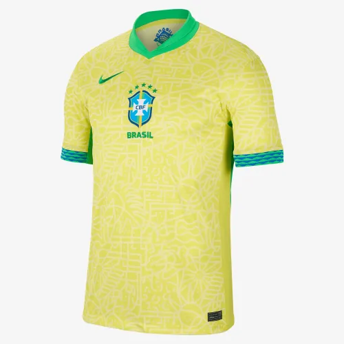 Vini Jr. Brazil National Team 2024 Stadium Away мужские Nike Dri-FIT Soccer Jersey Yellow