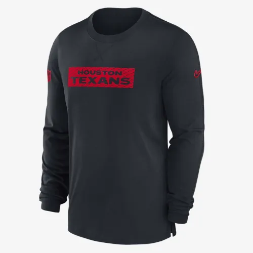 Houston Texans Sideline Player Team Issue Men’s Nike Dri-FIT Long-Sleeve Top блакитний