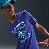 Nike Rise 365 чоловічі Dri-FIT Short-Sleeve Running Top колір фіолетовий