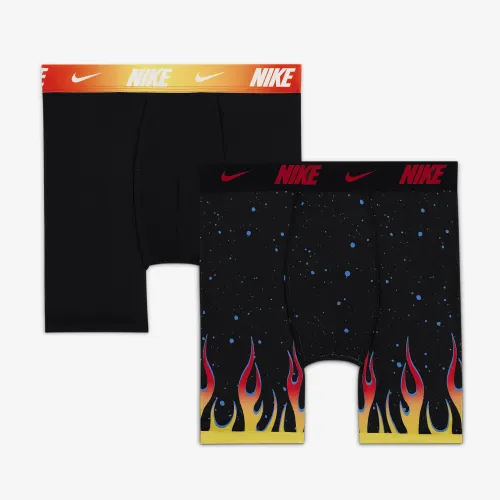 Nike Big Kids' Dri-FIT Printed Boxer Briefs (2-Pack) Black