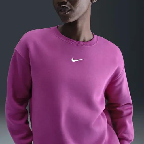 Nike Sportswear Phoenix Fleece женская оверсайз Crew-Neck свитшот цвет фиолетовый
