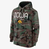 Iowa Hawkeyes Military Appreciation Club Men’s Nike College Pullover Толстовка с капюшоном цвет зеленый