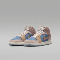 Nike Air Jordan 1 Mid Sneaker School Big детские Кроссовки синий