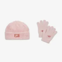Nike Cozy Peak Beanie and Gloves комплект Little Kids 2-Piece Hat комплект Pink