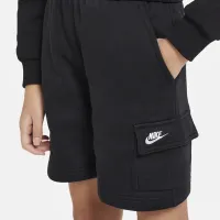 Nike Sportswear Club Fleece Big дитячі Cargo шорти колір чорний