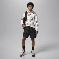 Nike Jordan MJ Essentials Big детские Printed Pullover Толстовка с капюшоном цвет белый