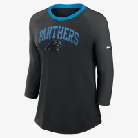 Carolina Panthers женская Nike NFL 3/4-Sleeve футболка цвет черный
