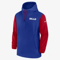 Buffalo Bills Sideline Pre-Game Player мужские Nike NFL 1/2-Zip Hooded Куртка синий